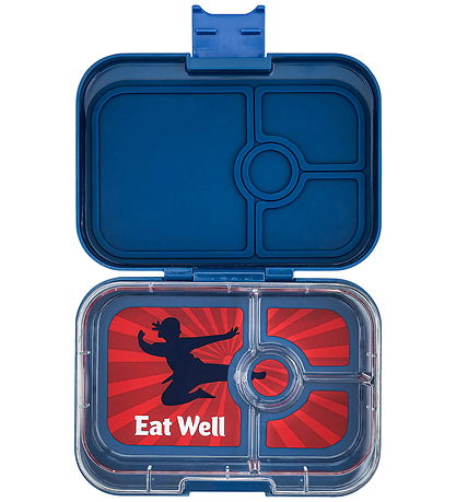 Yumbox Madkasse m. 4 Rum - Bento Panino - Ninja Blue Kung Fu