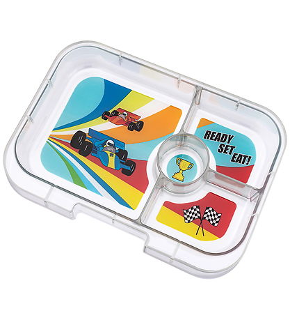 Yumbox Madkasse m. 4 Rum - Bento Panino - Ninja Blue Race Cars