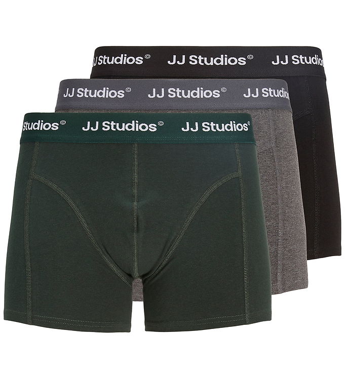 Jack & Jones Boxershorts - 3-pak - Jacsoho - Black/DGM - Scarab