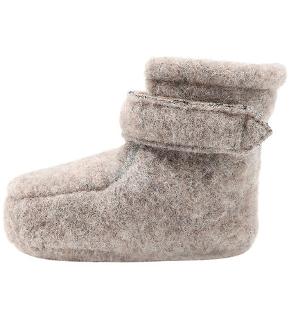 Huttelihut Hjemmesko - Uld - Camel Melange