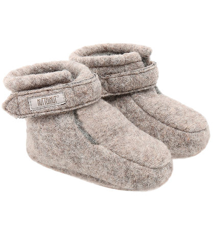 Huttelihut Hjemmesko - Uld - Camel Melange