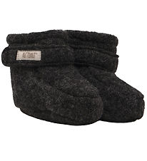 Huttelihut Hjemmesko - Uld - Dark Grey Melange