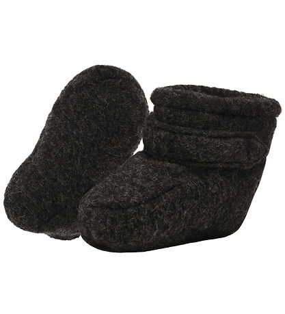 Huttelihut Hjemmesko - Uld - Dark Grey Melange