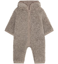 Huttelihut Køredragt - Uld - Teddy - Camel Melange