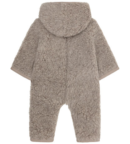 Huttelihut Køredragt - Uld - Teddy - Camel Melange