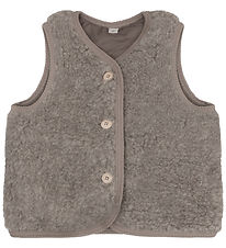 Huttelihut Vest - Uld - Teddy - Camel Melange