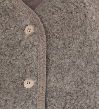 Huttelihut Vest - Uld - Teddy - Camel Melange