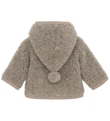 Huttelihut Jakke - Uld - Teddy - Pixie - Camel Melange
