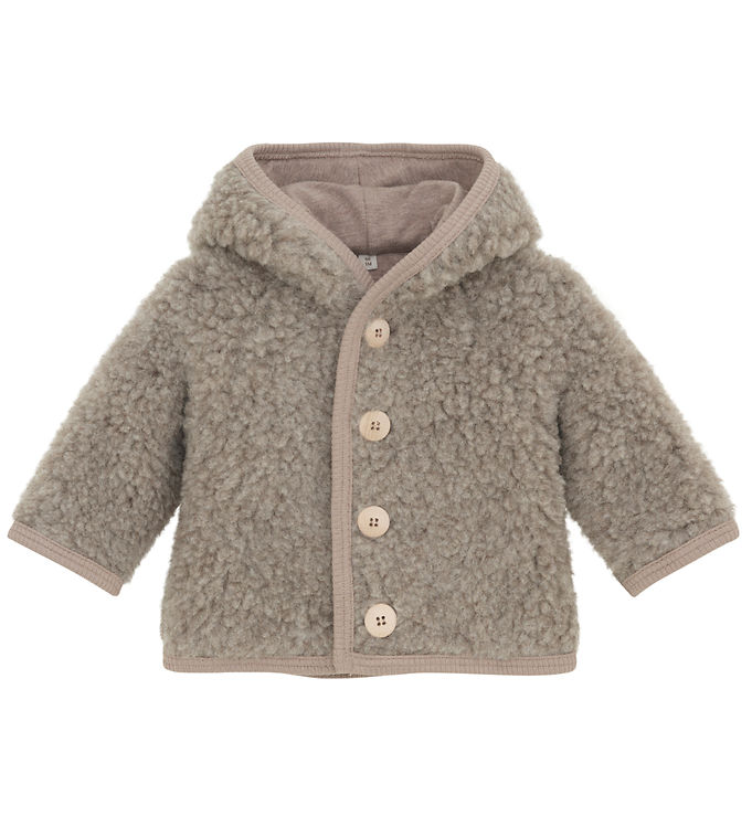 Huttelihut Jakke - Uld - Teddy - Pixie - Camel Melange