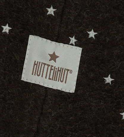 Huttelihut Elefanthue - Uld - 2-lags - Dark Brown Melange