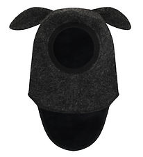 Huttelihut Elefanthue - Uld - 2-lags - Dark Grey Melange