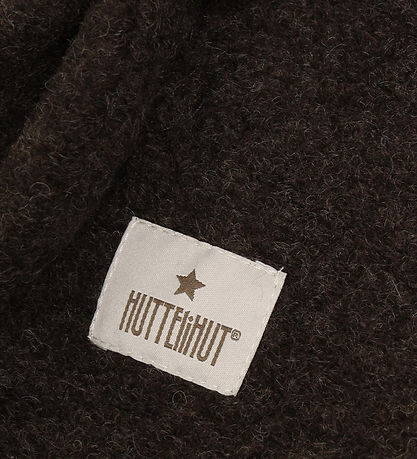 Huttelihut Elefanthue - Uld - 2-lags - Dark Brown Melange