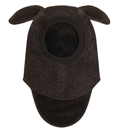 Huttelihut Elefanthue - Uld - 2-lags - Dark Brown Melange