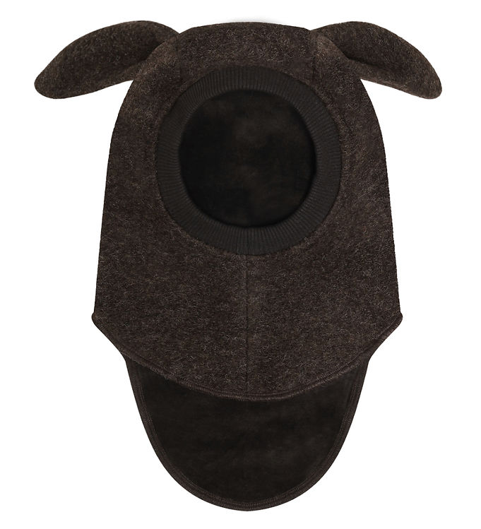 Huttelihut Elefanthue - Uld - 2-lags - Dark Brown Melange