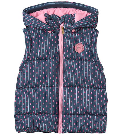 Copenhagen Colors Dynejakke - Noos - Navy Flower Aop