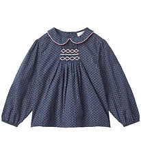 Copenhagen Colors Bluse - Noos - Navy Flower Aop