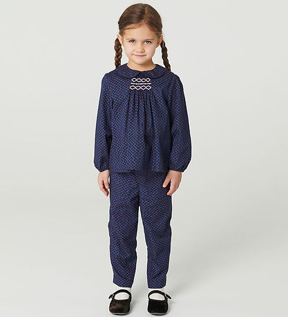 Copenhagen Colors Bluse - Noos - Navy Flower Aop