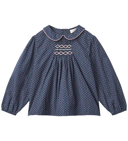 Copenhagen Colors Bluse - Noos - Navy Flower Aop