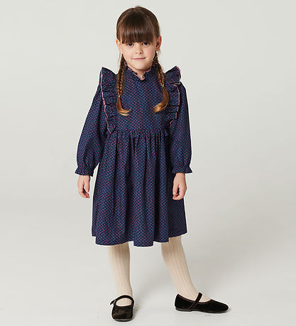 Copenhagen Colors Kjole - Noos - Navy Flower Aop