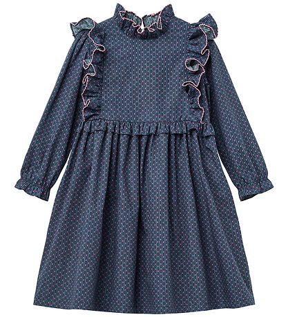 Copenhagen Colors Kjole - Noos - Navy Flower Aop