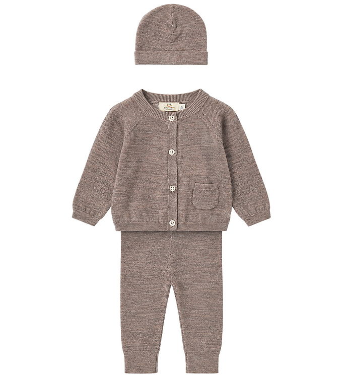 Copenhagen Colors Babysæt - Cardigan/Bukser/Hue - Uld - Noos - N