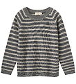 Copenhagen Colors Bluse - Uld - Rib - Grey Stripe
