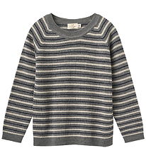 Copenhagen Colors Bluse - Uld - Rib - Grey Stripe