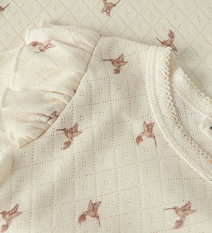 Lil Atelier Bluse - Slim - NmfRachello - Turtledove/Bird