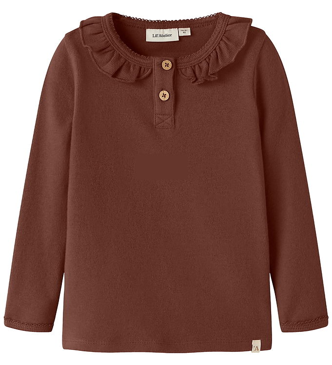 Lil Atelier Bluse - Slim - NmfThoro - Mahogany