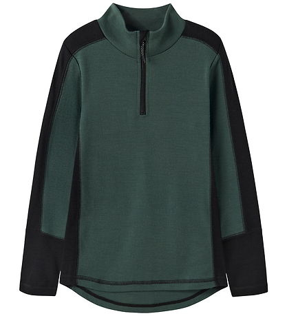 Name It Bluse m. Lynlås - Uld - NkmWillo - Jungle Green