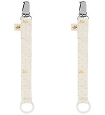 Konges Sløjd Pacifier Clip - 2-Pack - Lemon Dot