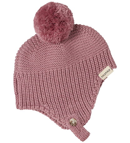 MarMar Babyhjelm - Uld/Bomuld - Aly Pompom - Autumn Russet