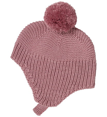 MarMar Babyhjelm - Uld/Bomuld - Aly Pompom - Autumn Russet