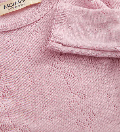 MarMar Body l/æ - Uld - Benedikte - Soft Berry m. Hulmønster