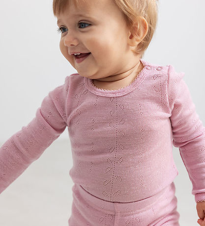 MarMar Body l/æ - Uld - Benedikte - Soft Berry m. Hulmønster