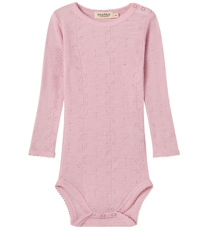 MarMar Body l/æ - Uld - Benedikte - Soft Berry m. Hulmønster