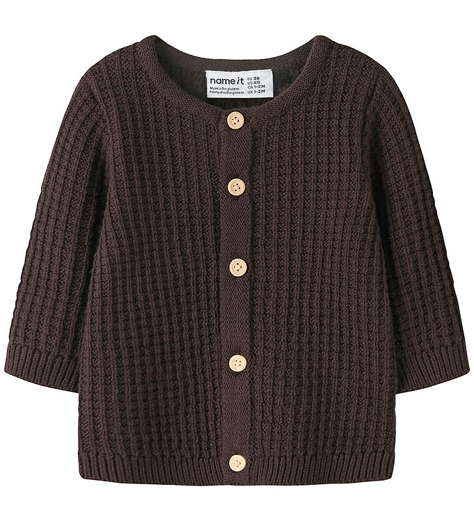 Name It Cardigan - Strik - NbmOlivar - Chocolate Plum