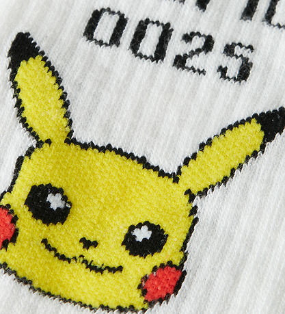 Name it Strømper - NkmSunny - Pokemon - Bright White/Pikachu