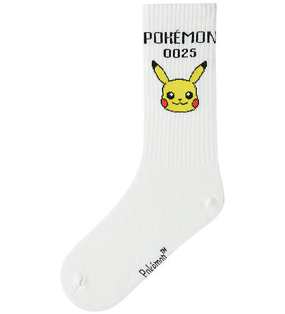 Name it Strømper - NkmSunny - Pokemon - Bright White/Pikachu