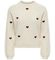 Kids Only Sweatshirt - Strik - KogDana - Tofu/EMB Cabernet/Heart