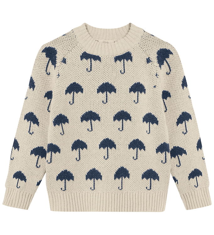 Fliink Bluse - Janie - Bomuld/Uld - Sandshell/Insignia Blue