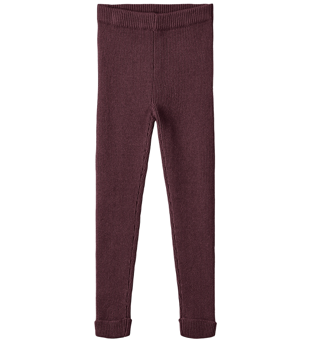 Fliink Leggings - Gebreid - Benna - Rib - Bourgondië - Fliink - 6-7 jaar (116-122) - Leggings