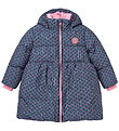 Copenhagen Colors Dynejakke - Long - Noos - Navy Flower Aop