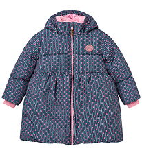Copenhagen Colors Dynejakke - Long - Noos - Navy Flower Aop
