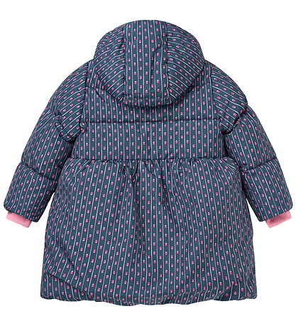 Copenhagen Colors Dynejakke - Long - Noos - Navy Flower Aop