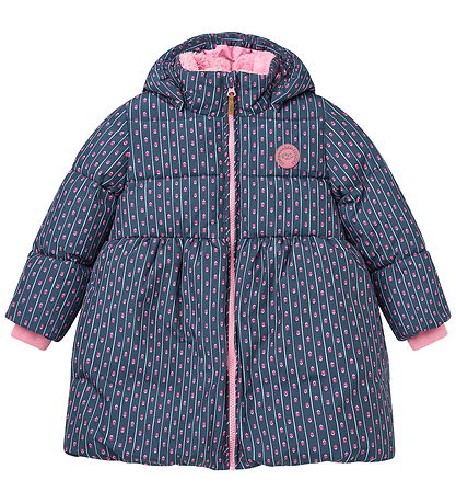 Copenhagen Colors Dynejakke - Long - Noos - Navy Flower Aop