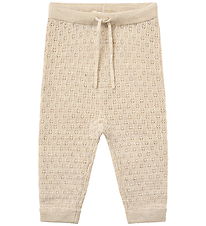 Copenhagen Colors Leggings - Strik - Uld - Pale Cream Melan