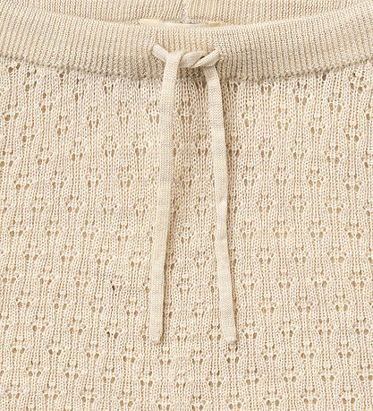 Copenhagen Colors Leggings - Strik - Uld - Pale Cream Melan