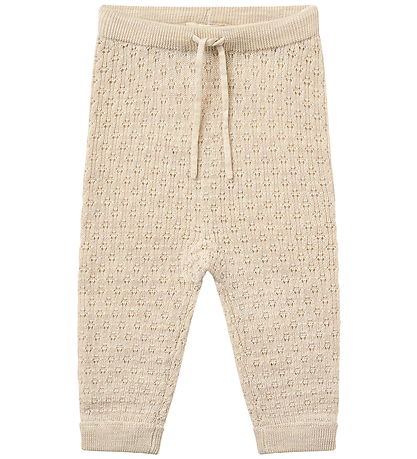 Copenhagen Colors Leggings - Strik - Uld - Pale Cream Melan