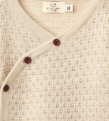 Copenhagen Colors Cardigan - Strik - Uld - Pale Cream Melan